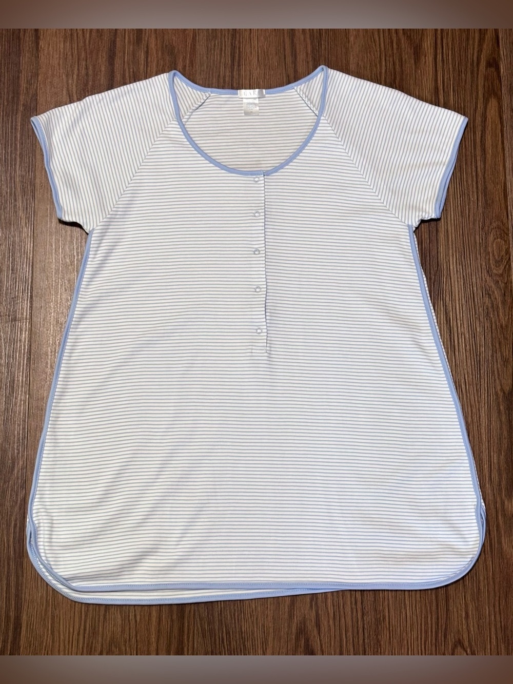 LAKE Pima Cotton Pajama Set Blue Stripe Luxe Sleepwear XS - Picture 3 of 7